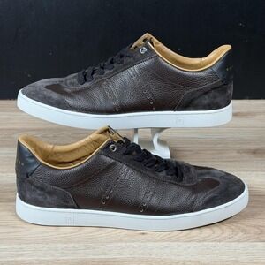 Rubirosa Judy Shoes Mens Size 12 Brown White Leather Suede Casual Sneakers Italy